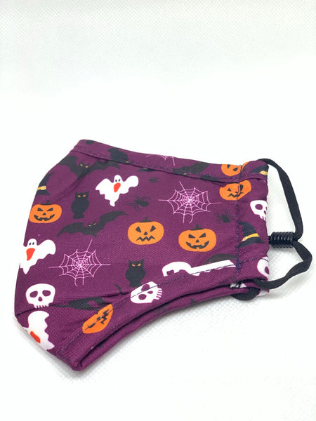 Halloween Purple Pumpkin face mask